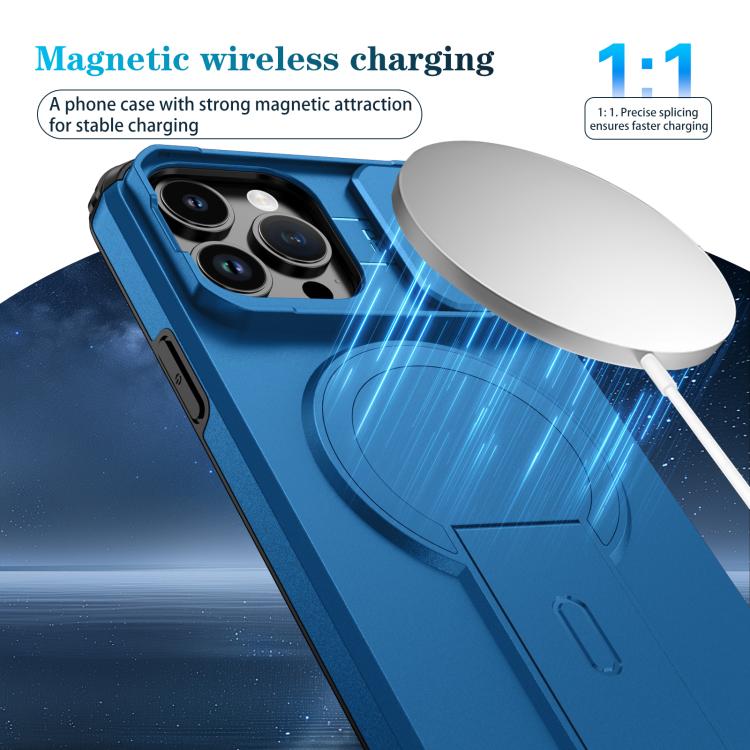 For iPhone 13 Pro Max Sliding Camshield MagSafe Holder Phone Case