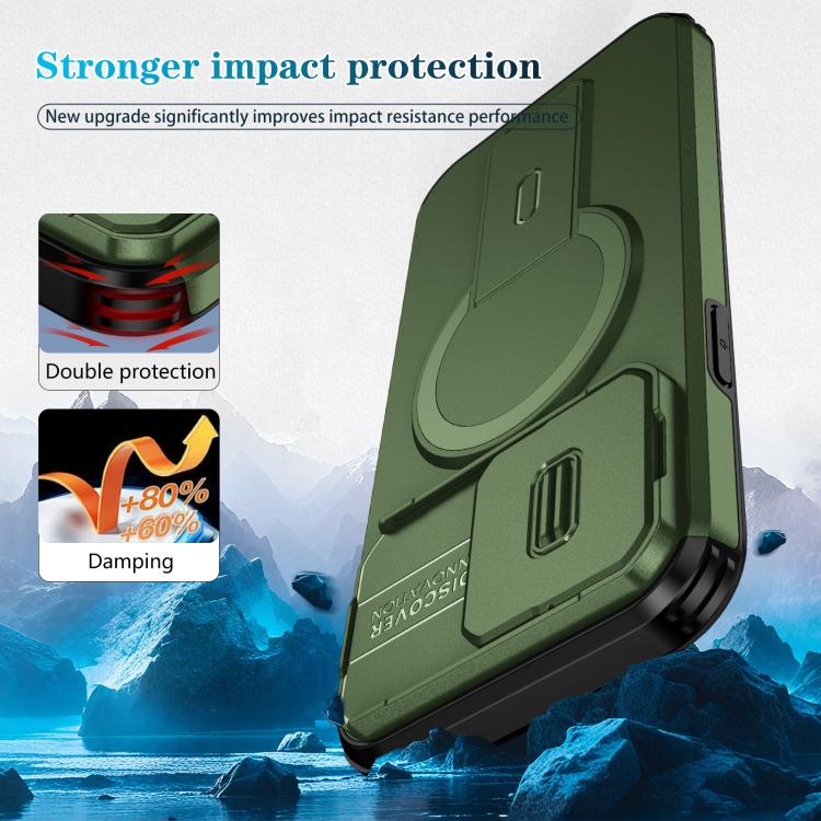 For iPhone 13 Pro Max Sliding Camshield MagSafe Holder Phone Case