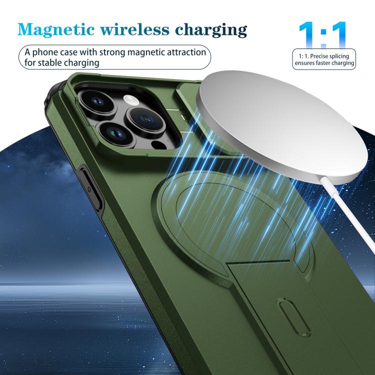 For iPhone 13 Pro Max Sliding Camshield MagSafe Holder Phone Case