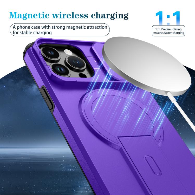 For iPhone 13 Pro Max Sliding Camshield MagSafe Holder Phone Case