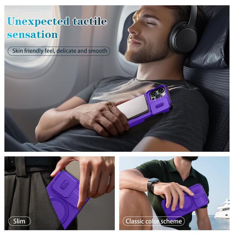 For iPhone 13 Pro Max Sliding Camshield MagSafe Holder Phone Case