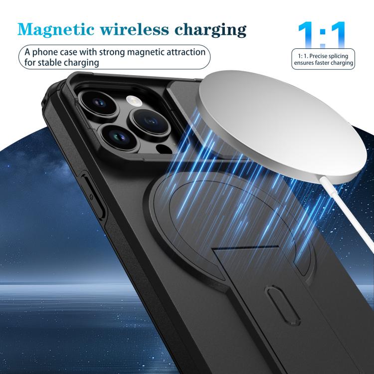 For iPhone 13 Pro Sliding Camshield MagSafe Holder Phone Case