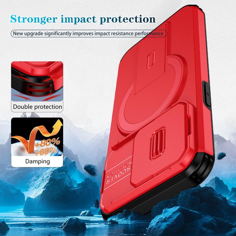 For iPhone 13 Pro Sliding Camshield MagSafe Holder Phone Case