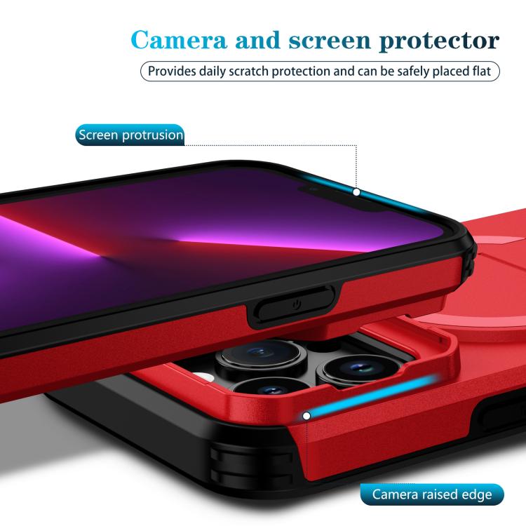 For iPhone 13 Pro Sliding Camshield MagSafe Holder Phone Case