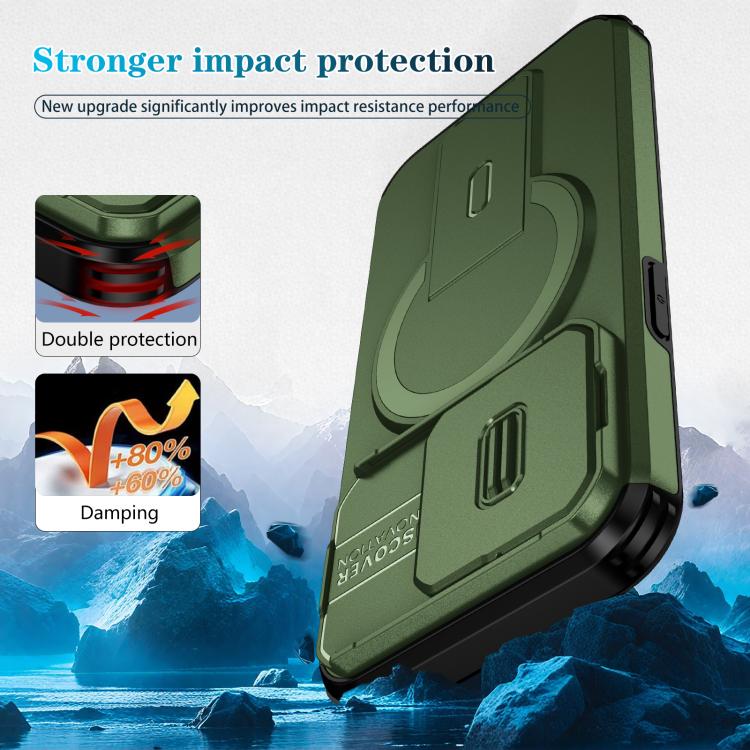 For iPhone 13 Pro Sliding Camshield MagSafe Holder Phone Case