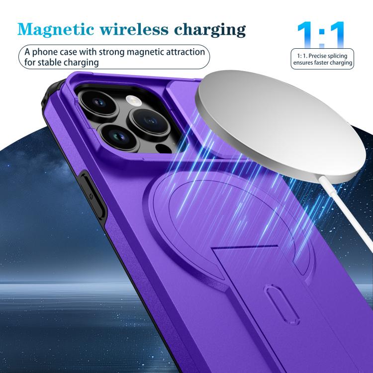 For iPhone 13 Pro Sliding Camshield MagSafe Holder Phone Case