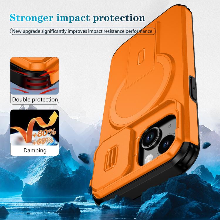 For iPhone 14 / 13 Sliding Camshield MagSafe Holder Phone Case