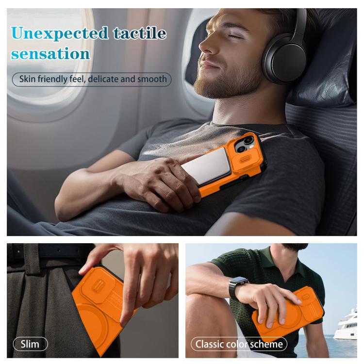 For iPhone 14 / 13 Sliding Camshield MagSafe Holder Phone Case