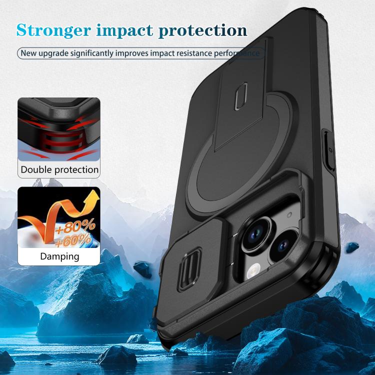 For iPhone 14 / 13 Sliding Camshield MagSafe Holder Phone Case
