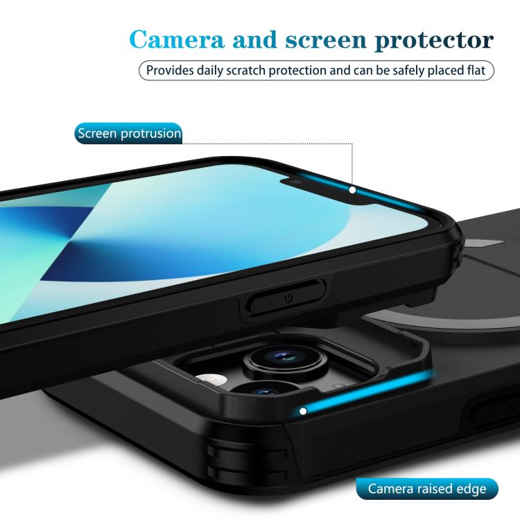 For iPhone 14 / 13 Sliding Camshield MagSafe Holder Phone Case