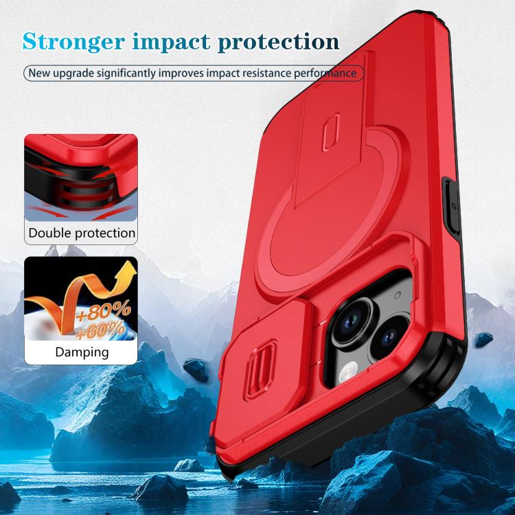 For iPhone 14 / 13 Sliding Camshield MagSafe Holder Phone Case