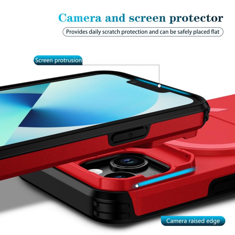 For iPhone 14 / 13 Sliding Camshield MagSafe Holder Phone Case
