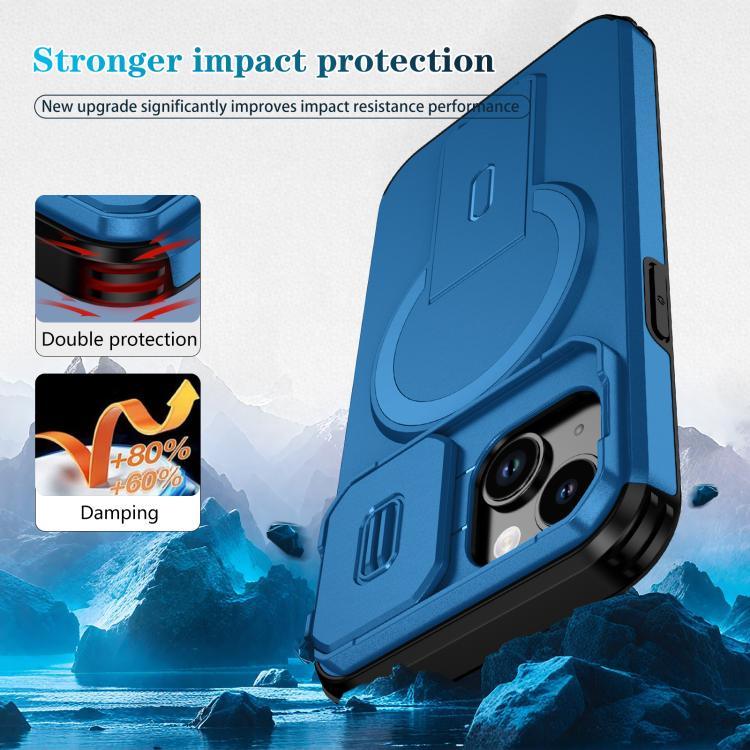 For iPhone 14 / 13 Sliding Camshield MagSafe Holder Phone Case