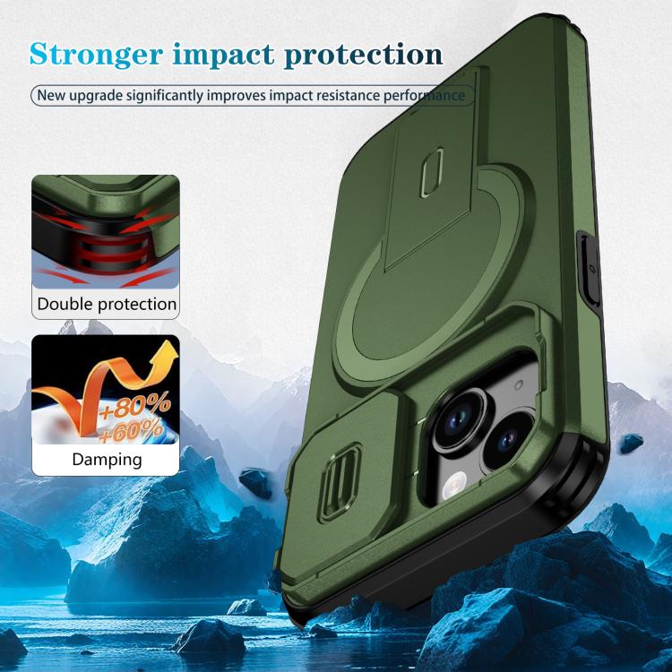 For iPhone 14 / 13 Sliding Camshield MagSafe Holder Phone Case