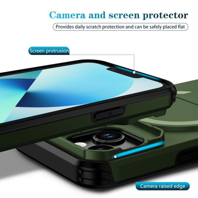 For iPhone 14 / 13 Sliding Camshield MagSafe Holder Phone Case