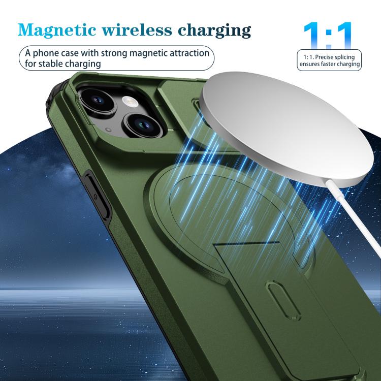 For iPhone 14 / 13 Sliding Camshield MagSafe Holder Phone Case