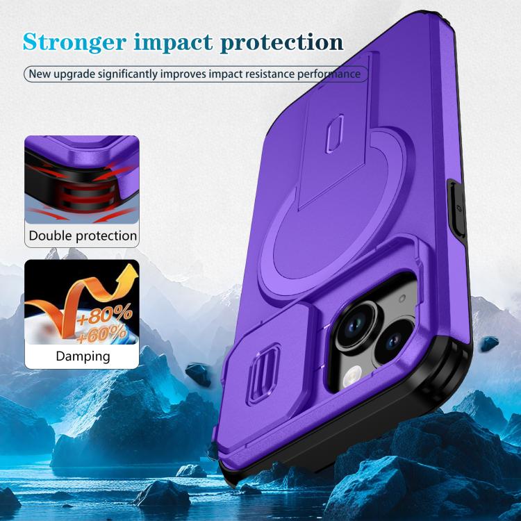 For iPhone 14 / 13 Sliding Camshield MagSafe Holder Phone Case