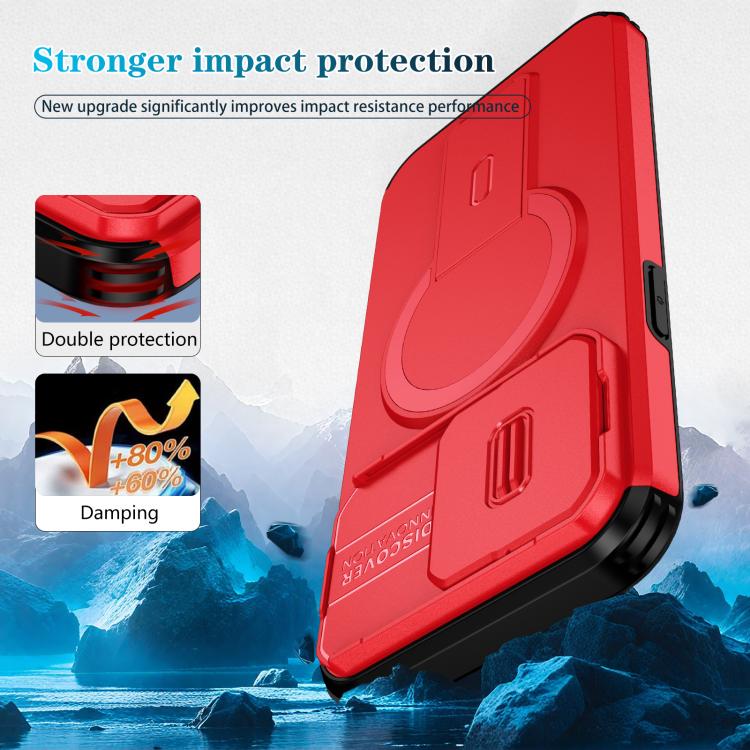 For iPhone 14 Pro Max Sliding Camshield MagSafe Holder Phone Case