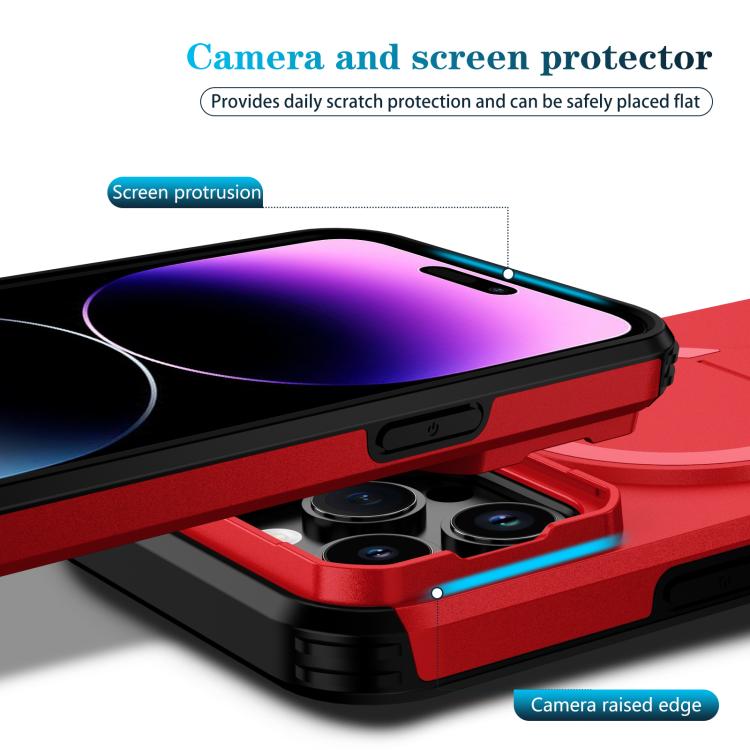 For iPhone 14 Pro Max Sliding Camshield MagSafe Holder Phone Case