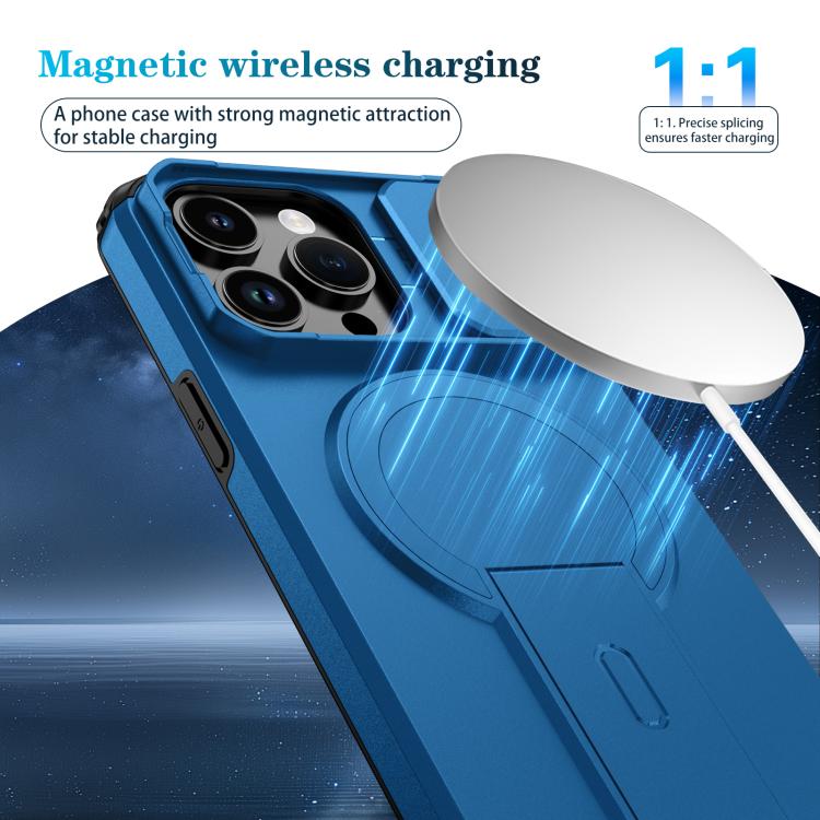 For iPhone 14 Pro Max Sliding Camshield MagSafe Holder Phone Case