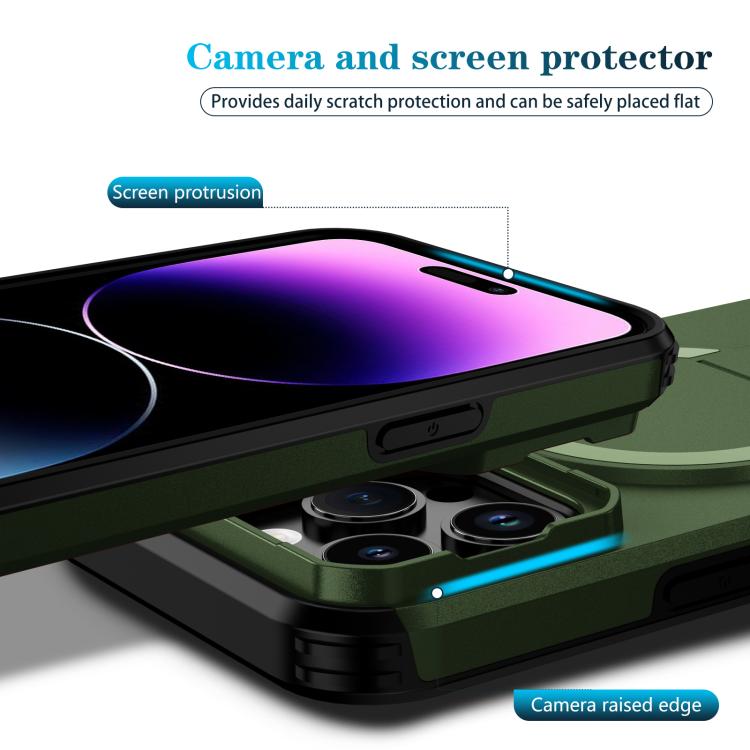 For iPhone 14 Pro Max Sliding Camshield MagSafe Holder Phone Case