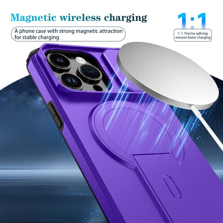 For iPhone 14 Pro Max Sliding Camshield MagSafe Holder Phone Case