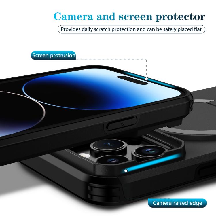 For iPhone 14 Pro Sliding Camshield MagSafe Holder Phone Case