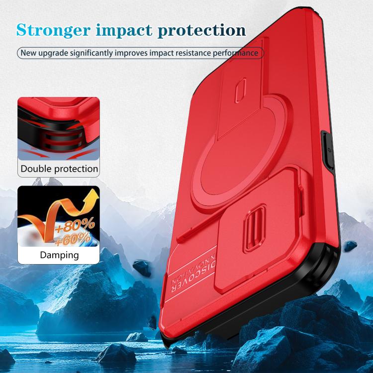 For iPhone 14 Pro Sliding Camshield MagSafe Holder Phone Case