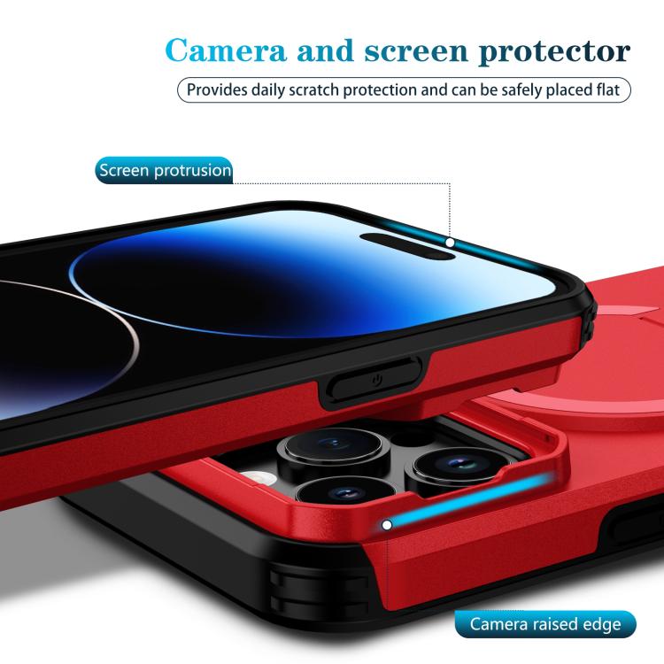 For iPhone 14 Pro Sliding Camshield MagSafe Holder Phone Case