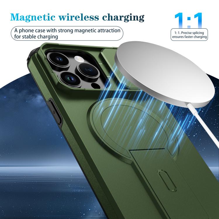 For iPhone 14 Pro Sliding Camshield MagSafe Holder Phone Case