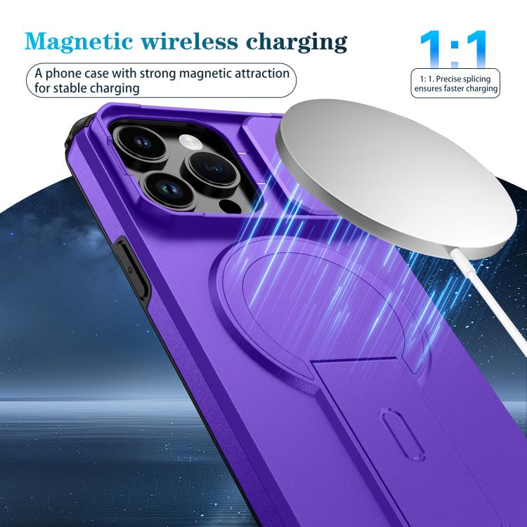 For iPhone 14 Pro Sliding Camshield MagSafe Holder Phone Case