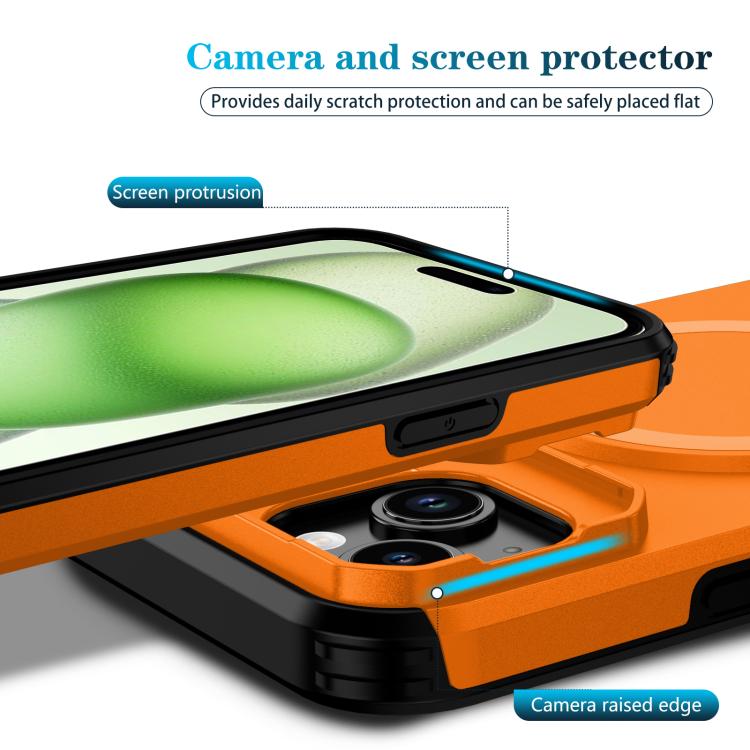 For iPhone 15 Plus / 14 Plus Sliding Camshield MagSafe Holder Phone Case