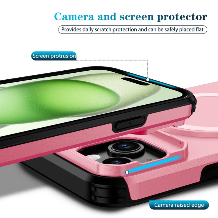 For iPhone 15 Plus / 14 Plus Sliding Camshield MagSafe Holder Phone Case