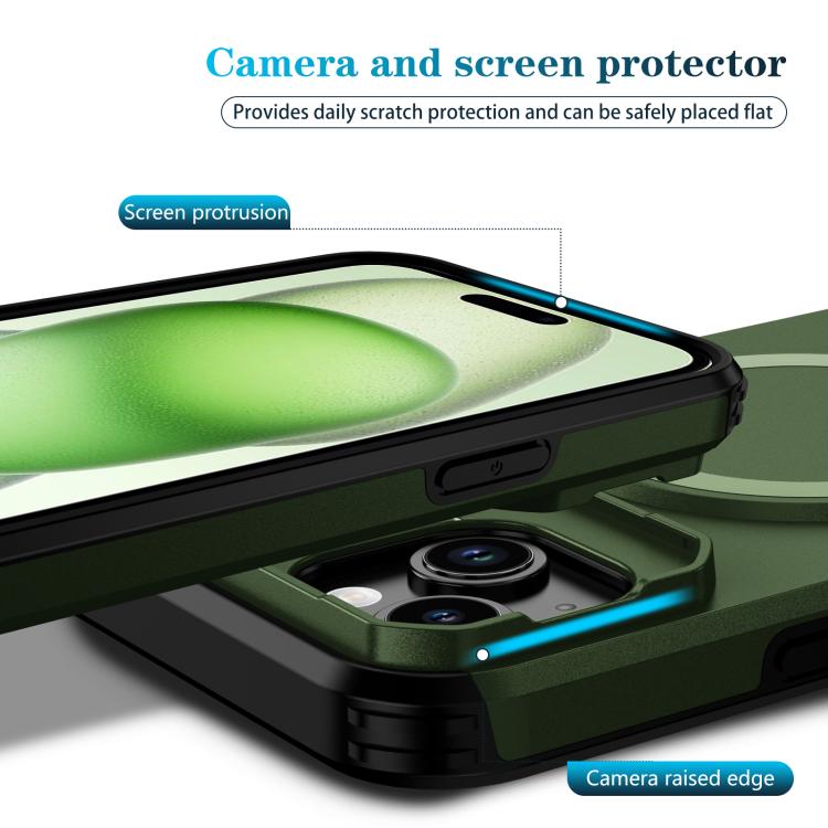 For iPhone 15 Plus / 14 Plus Sliding Camshield MagSafe Holder Phone Case