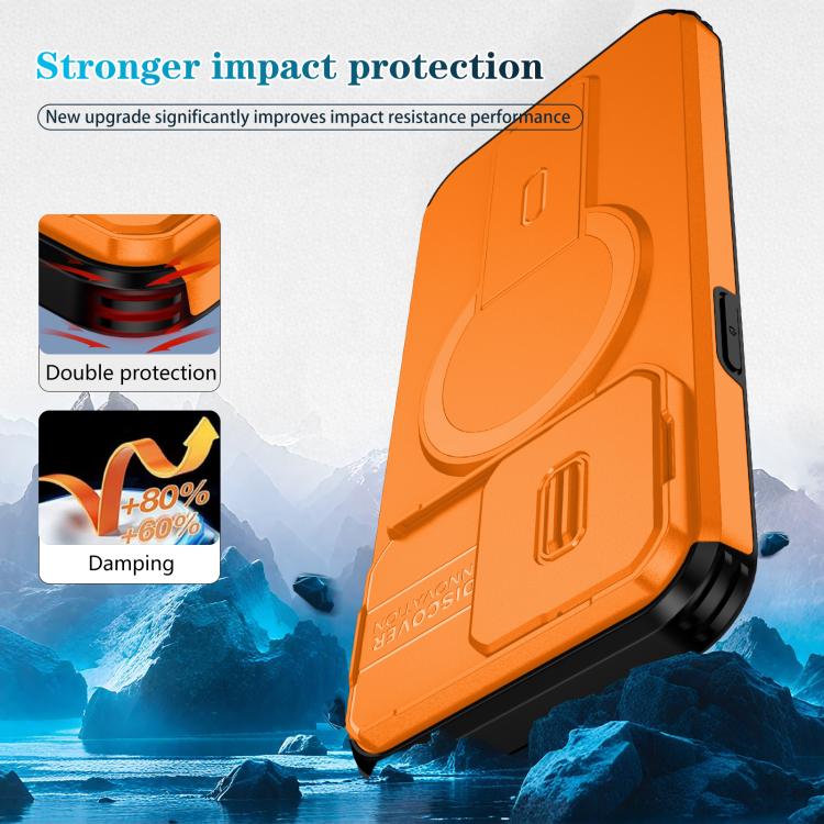For iPhone 15 Pro Max Sliding Camshield MagSafe Holder Phone Case