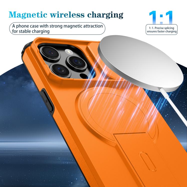 For iPhone 15 Pro Max Sliding Camshield MagSafe Holder Phone Case