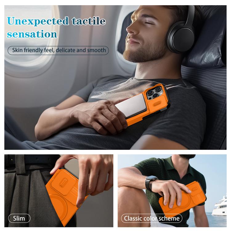 For iPhone 15 Pro Max Sliding Camshield MagSafe Holder Phone Case