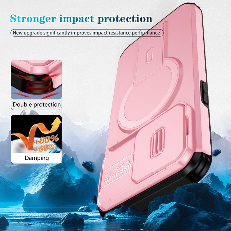 For iPhone 15 Pro Max Sliding Camshield MagSafe Holder Phone Case