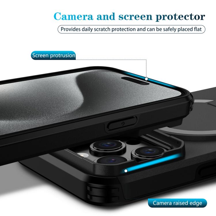 For iPhone 15 Pro Max Sliding Camshield MagSafe Holder Phone Case