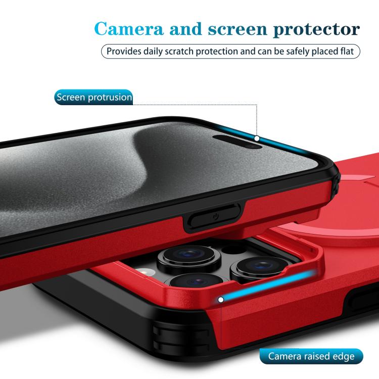 For iPhone 15 Pro Max Sliding Camshield MagSafe Holder Phone Case