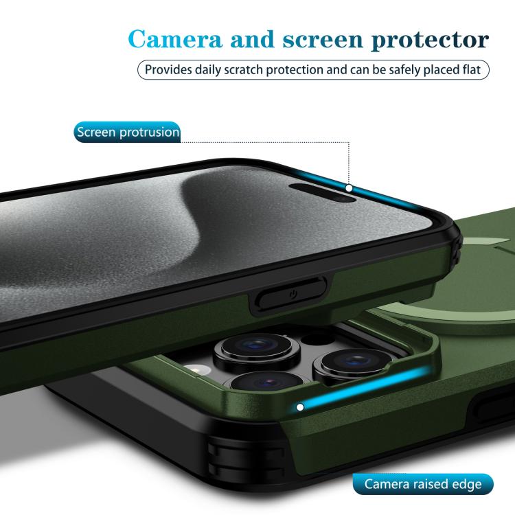 For iPhone 15 Pro Max Sliding Camshield MagSafe Holder Phone Case