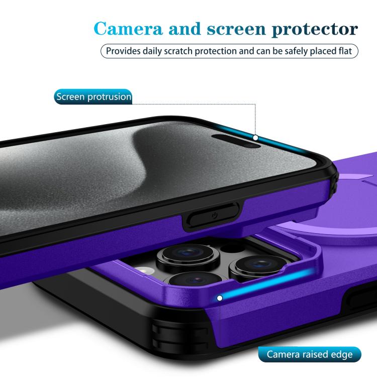 For iPhone 15 Pro Max Sliding Camshield MagSafe Holder Phone Case