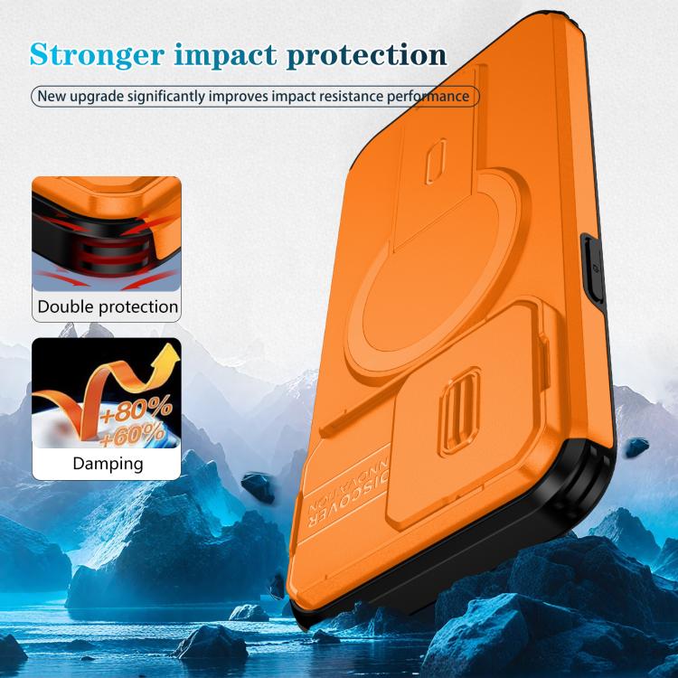 For iPhone 15 Pro Sliding Camshield MagSafe Holder Phone Case