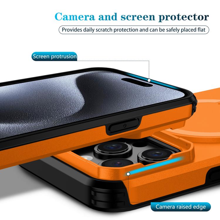 For iPhone 15 Pro Sliding Camshield MagSafe Holder Phone Case