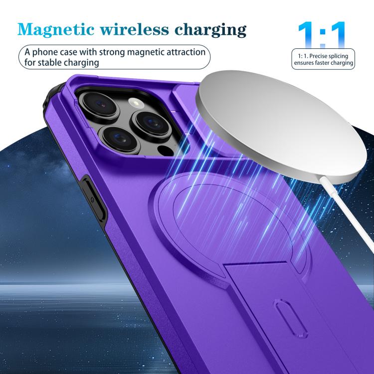 For iPhone 15 Pro Sliding Camshield MagSafe Holder Phone Case