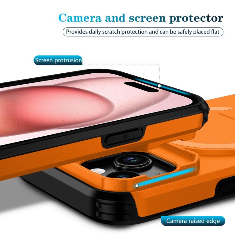 For iPhone 15 Sliding Camshield MagSafe Holder Phone Case
