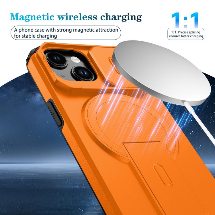 For iPhone 15 Sliding Camshield MagSafe Holder Phone Case