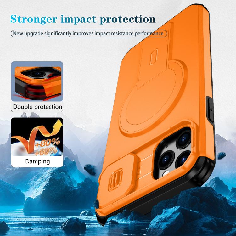 For iPhone 11 Pro Max Sliding Camshield MagSafe Holder Phone Case