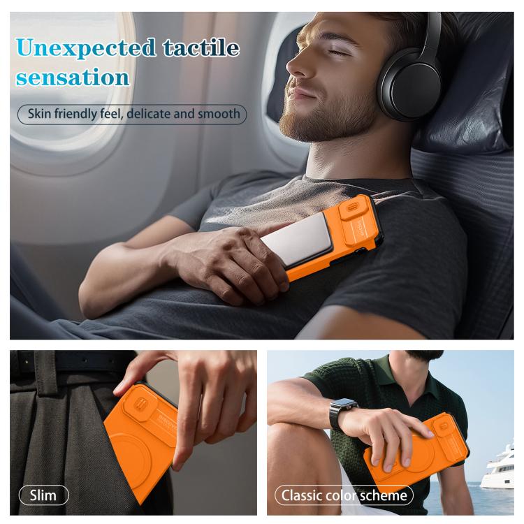 For iPhone 11 Pro Max Sliding Camshield MagSafe Holder Phone Case