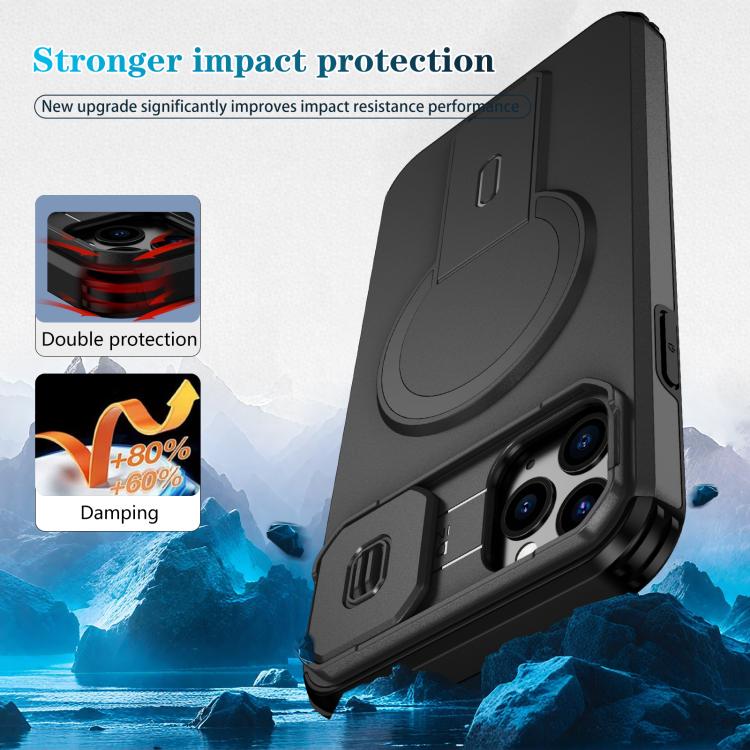 For iPhone 11 Pro Max Sliding Camshield MagSafe Holder Phone Case